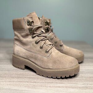 Timberland Women's Carnaby Cool 6” Taupe Suede Boots 7.5